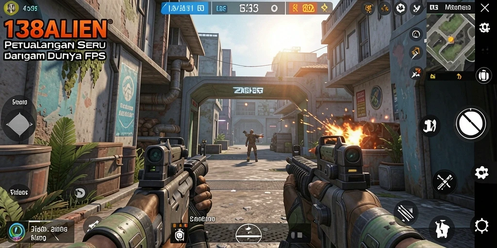 Tangkapan layar menunjukkan aksi epik dalam gameplay FPS.