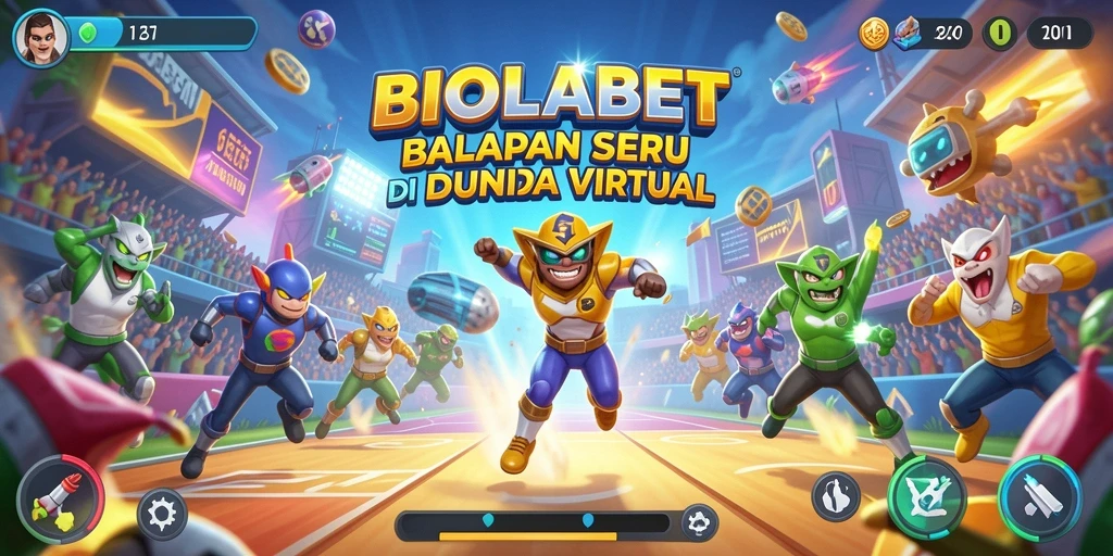 Gameplay seru di BIOLABET dengan aksi balap mendebarkan.