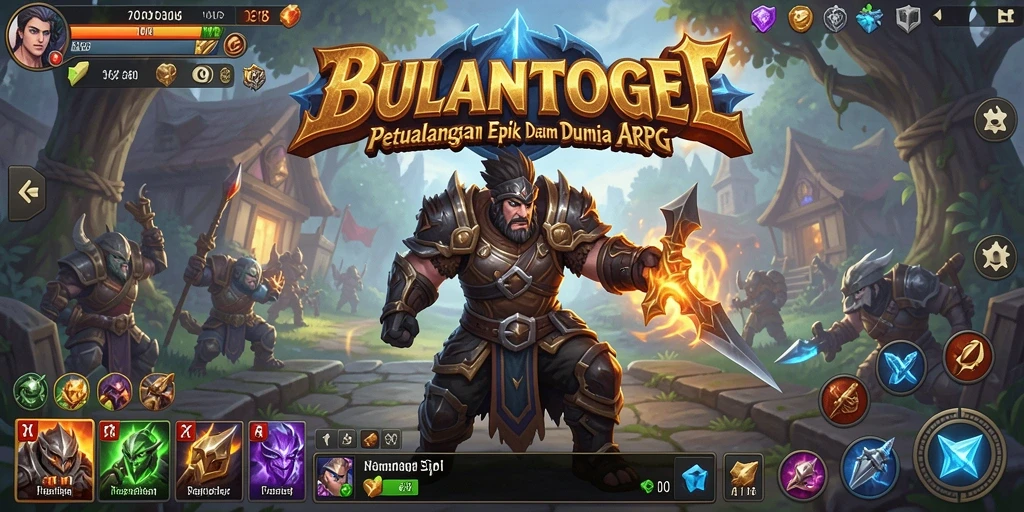 Tangkapan layar <strong>BULANTOGEL</strong> menunjukkan aksi dinamis dalam pertarungan ARPG.