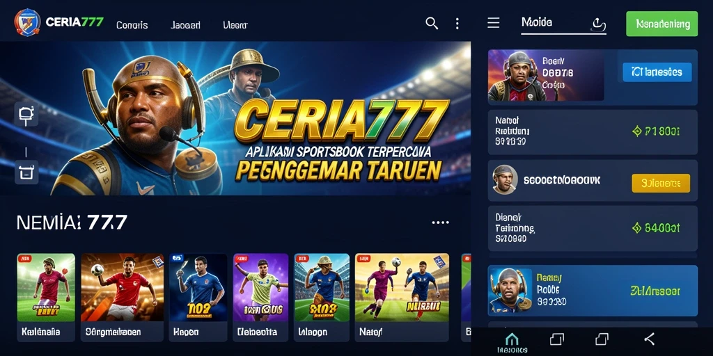 Tampilan menarik dari gameplay taruhan olahraga di CERIA777.
