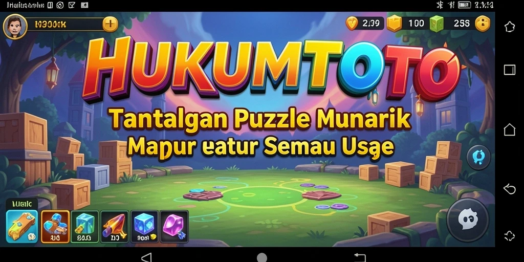 Screenshot gameplay HUKUMTOTO menampilkan tantangan Puzzle yang mengasyikkan.