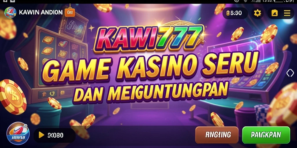 Tampilan gameplay seru di KAWI777 dengan berbagai pilihan permainan Kasino.