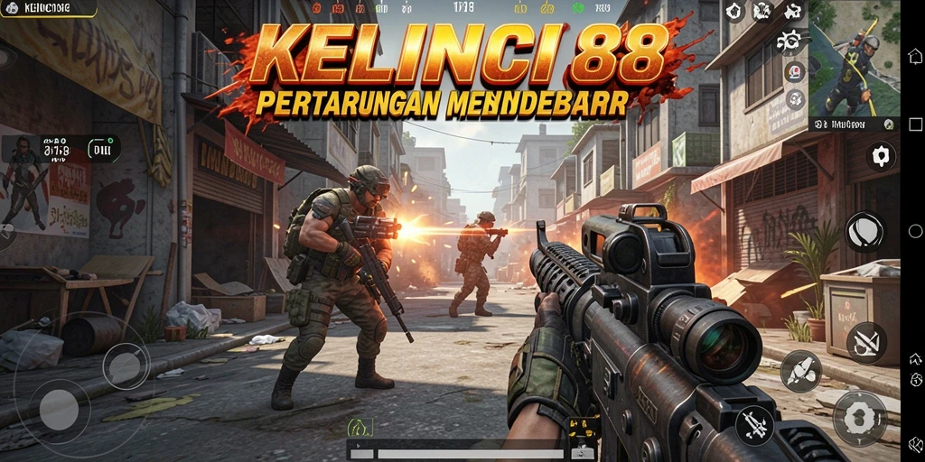 Gameplay intens KELINCI88 dengan aksi seru pertempuran antar pemain.