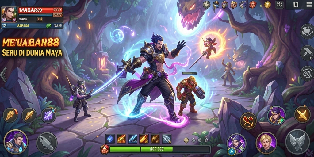Screenshot gameplay MABAR88 menampilkan aksi petualangan yang mendebarkan.