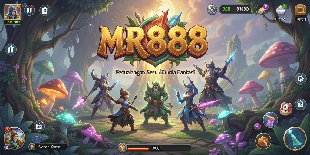 Screenshot gameplay yang menakjubkan dari MR888 dalam petualangan.