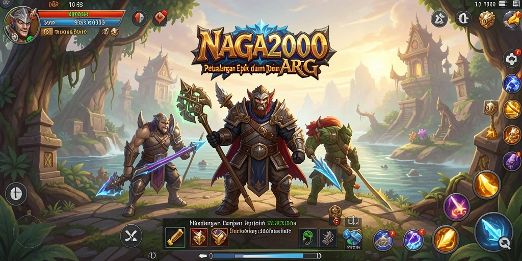 Tampilan gameplay NAGA2000 yang menegangkan dalam petualangan ARPG.