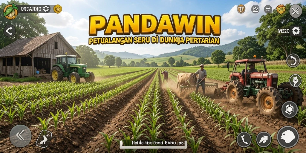 Tampilan gameplay menarik di dunia pertanian PANDAWIN.