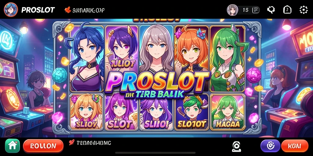 Tampilan menarik gameplay PROSLOT dengan karakter anime favorit.
