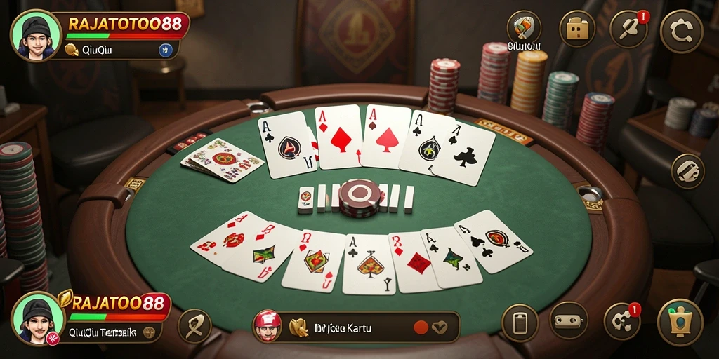 Tampilan gameplay QiuQiu yang seru dan interaktif.