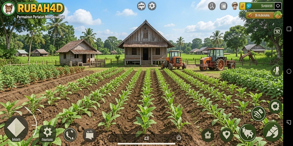 Tampilan gameplay RUBAH4D yang menunjukkan keseruan bertani.