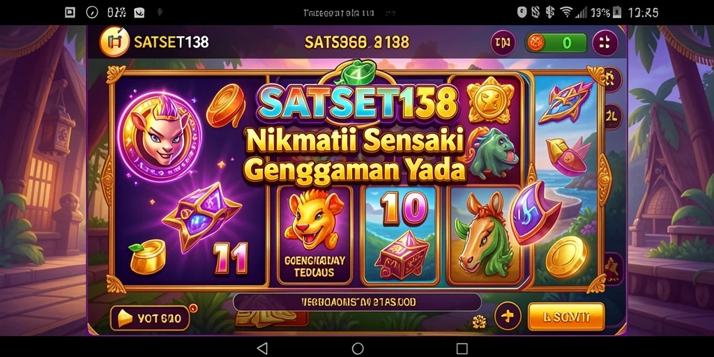 Tampilan gameplay menarik dari SATSET138 yang penuh warna.