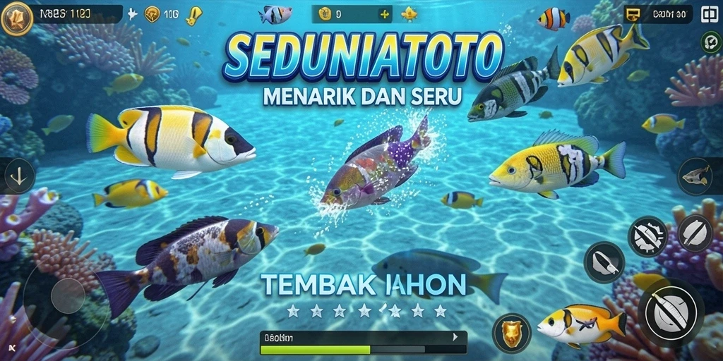 Gameplay menarik SEDUNIATOTO dengan aksi Tembak Ikan seru.