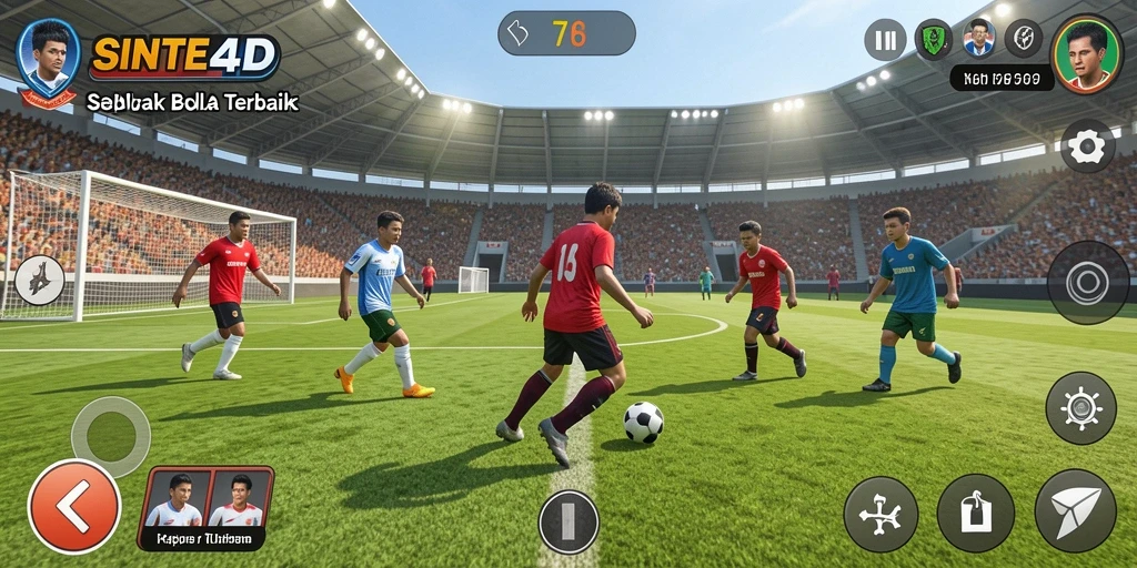 Tangkapan layar SINTE4D menampilkan momen dramatis dalam permainan sepak bola.